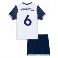 Camisa de Futebol Tottenham Hotspur Radu Dragusin #6 Equipamento Principal Infantil 2024-25 Manga Curta (+ Calças curtas)